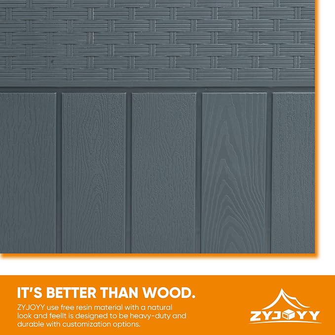 ZYJOYY 33 Gallon Resin Deck Box, Weatherproof Outdoor Storage Box - Image 5
