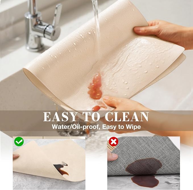 Roxifina Faux Leather Placemats Set of 8 - Image 4