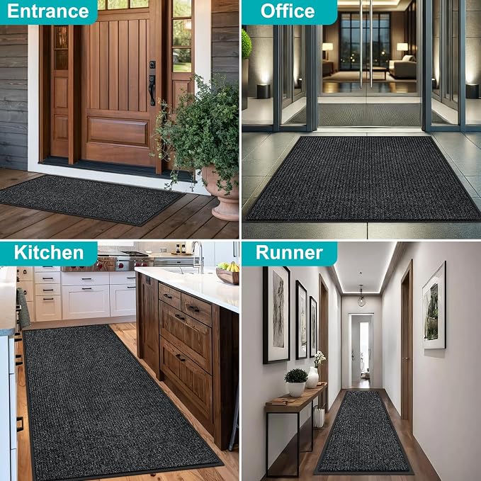 Azadx 3'x4' Front Door Mat Heavy Duty Indoor Outdoor Door Mat Non-Slip Backing - Image 7