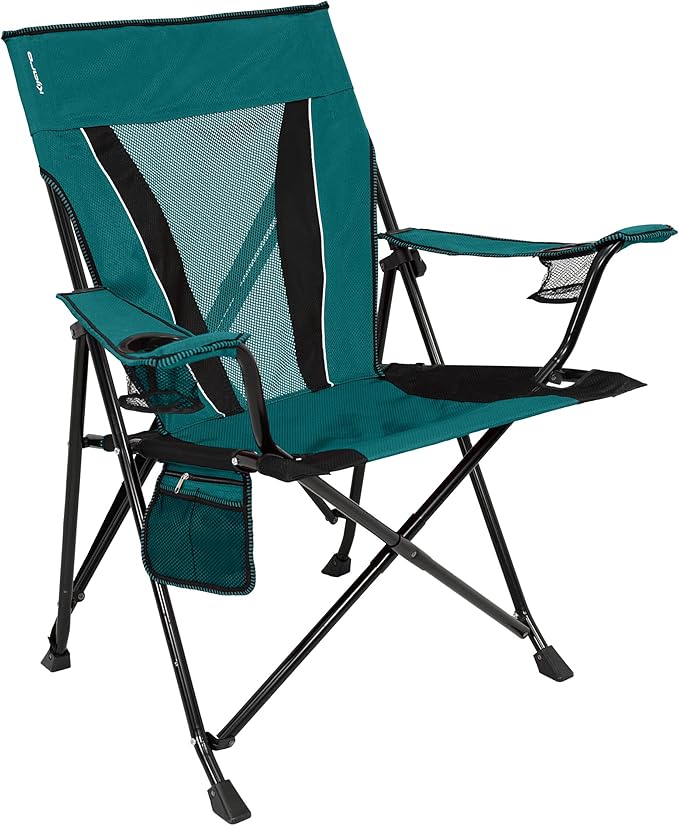 Camping Chair, XX-Large Folding Chair with Ripstop Polyester, Cayman Blue