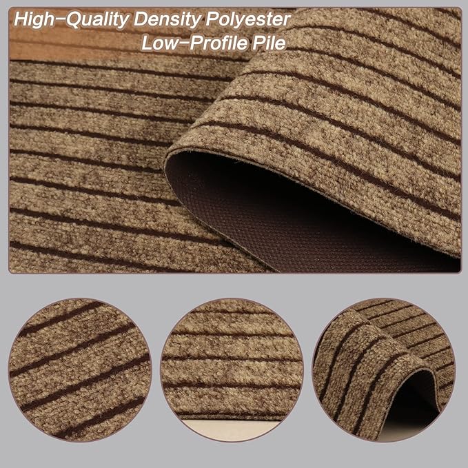 2' x 23' Runner Rugs with Rubber Backing, Indoor Outdoor Utility Carpet Runner - Image 2