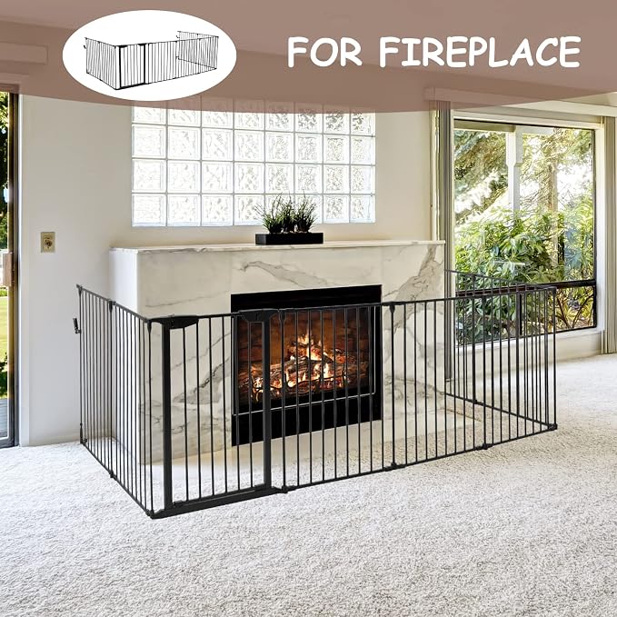AUXSOUL 196" Extra Wide Baby Gate Metal Safety Playpen - Image 6