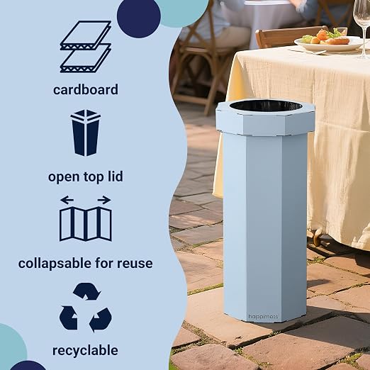 Eyely MPH1300G-SET2 Sal 25-Gallon Disposable Corrugated Cardboard Event Trash - Image 2