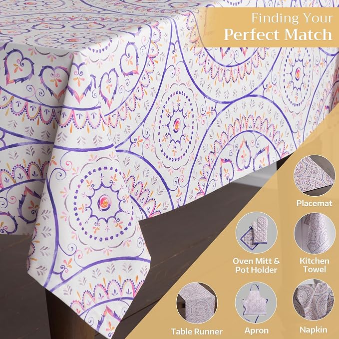 Maison d' Hermine Table Cloth Square Table 100% Cotton 60 x 60 Inches - Image 5