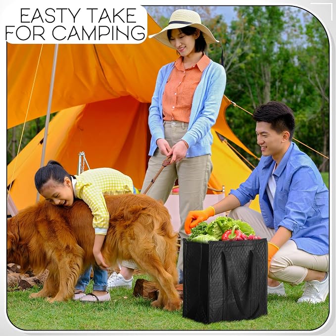 10 Pack Large Insulated Grocery Bags Reusable Shopping Bags - Image 3