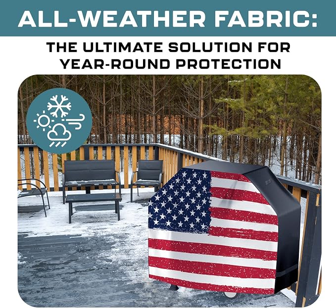 US Flag 72 Inch Waterproof BBQ Grill Cover - Image 6
