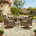 PURPLE LEAF Outdoor Dining Set for 4 All Weather Wicker Patio Dining Set by Unknown