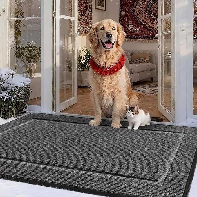 Large Front Door Mat Outside Entrance Indoor Doormat, Outdoor Door Mats by IMHOME