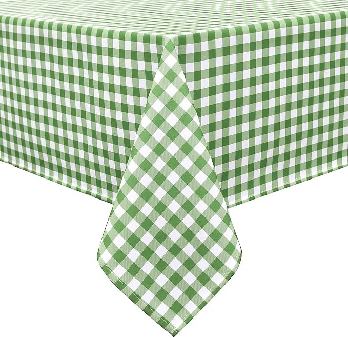 Classic Gingham Buffalo Tablecloth Fabric by Essifunia