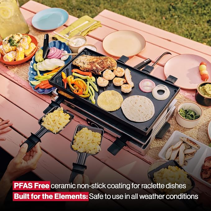 Swissmar Verso Indoor & Outdoor Raclette Grill - 1700W Electric Raclette Set - Image 9