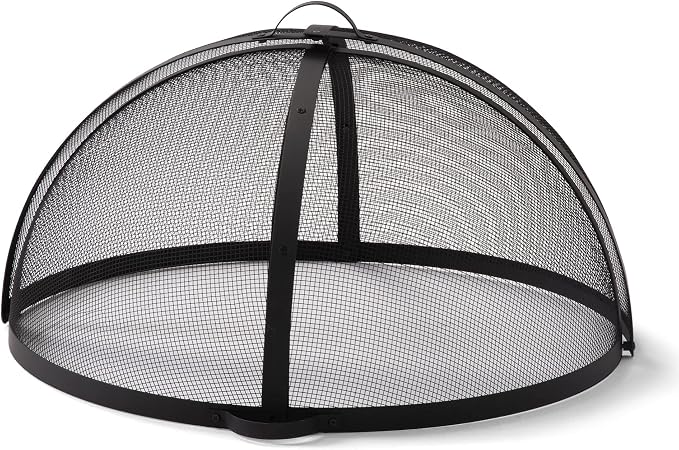 SUNCREAT Heavy-Duty Fire Pit Screen, Steel Mesh Round Spark Screen by SUNCREAT