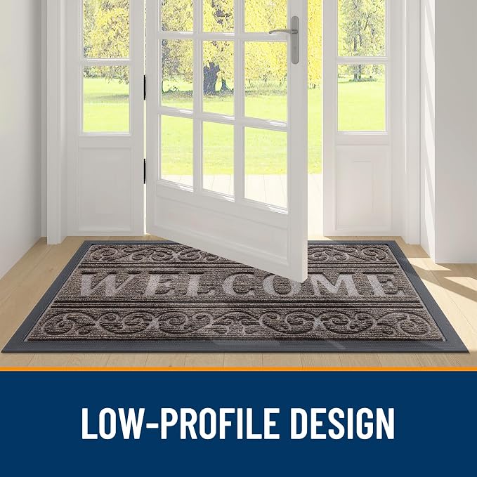 OLANLY Welcome Door Mat Indoor Outdoor Entrance, Heavy Duty Sturdy Front Door - Image 4