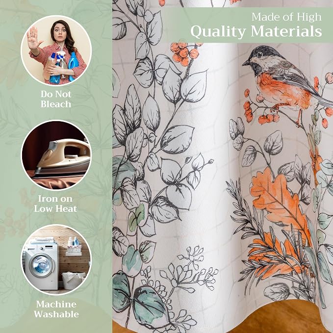 Maison d' Hermine Table Cloth Round Table 100% Cotton 69 Inches Fall Tablecloth - Image 3