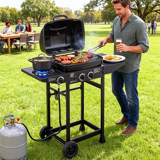 Unovivy 2-Burner Portable Propane Gas Grill - Image 2