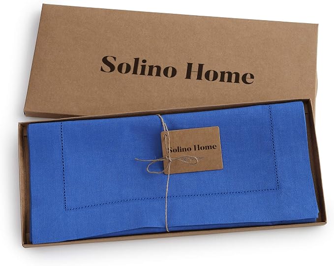 Solino Home Linen Royal Blue Table Runner 108 Inches Long - Image 5