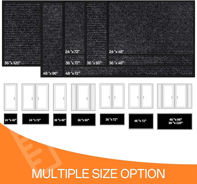 Indoor Outdoor Door Mat, Rubber Backing Non Slip Front Door Mat Outside Entrance - Image 8