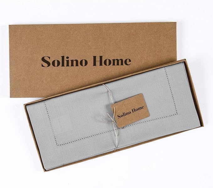 Solino Home Light Grey Table Runner 90 Inches Long - Image 5