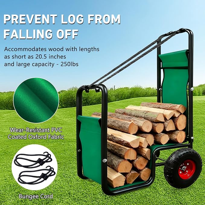 Kapler Firewood Cart with Wheels - Image 5