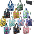 BeeGreen 12 Packs Flower Reusable Grocery Bags Reusable Tote Bags Extra Large by BeeGreen