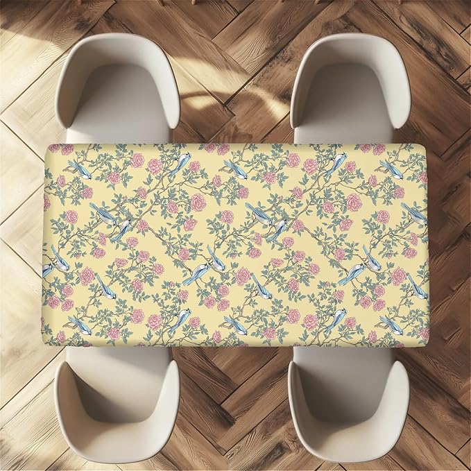 Rectangle Table Cloth Cover Waterproof Elastic Fitted Polyester Fitted - Image 5