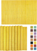 ANDSTAR Set of 8 Pcs Bamboo Placemats Natural Anti-Slip Bamboo Placemats by Andstar