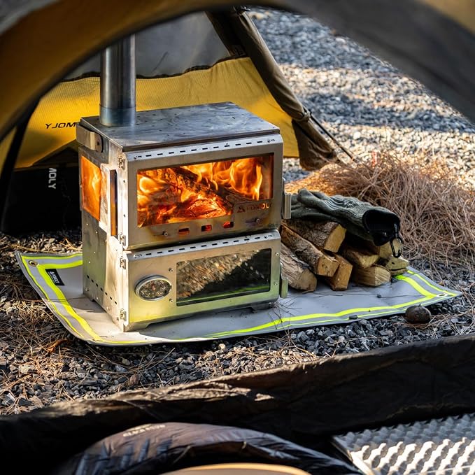 POMOLY Fire Pit Mat, Fireproof Mat Visible at Night-Great - Image 2