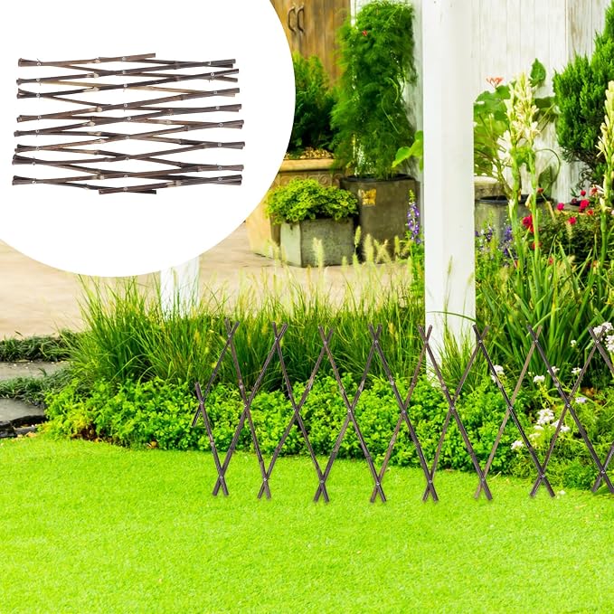 Adjustable Purple Outdoor Fence Panel 30-Inch High X 180-Inch Wide Garden Yard - Image 2