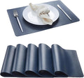 DOLOPL Placemats Set of 6, Wipeable Faux Leather Heat Resistant Place Mats by DOLOPLOfficial