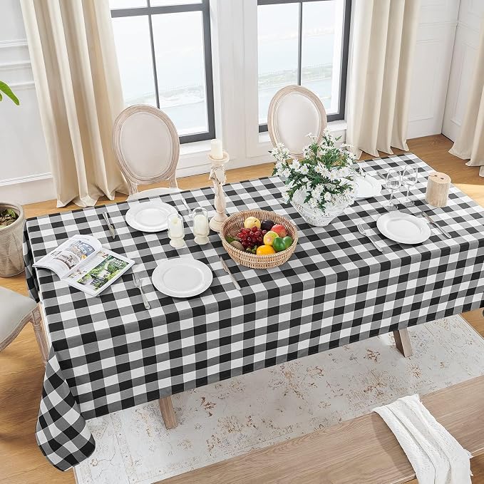 Softalker Gingham Checkered Tablecloth Rectangle - Image 2