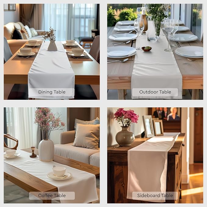 Encasa XO Table Runner 13"x59" Long | Cotton Canvas Fabric | Light Pink Solid - Image 5