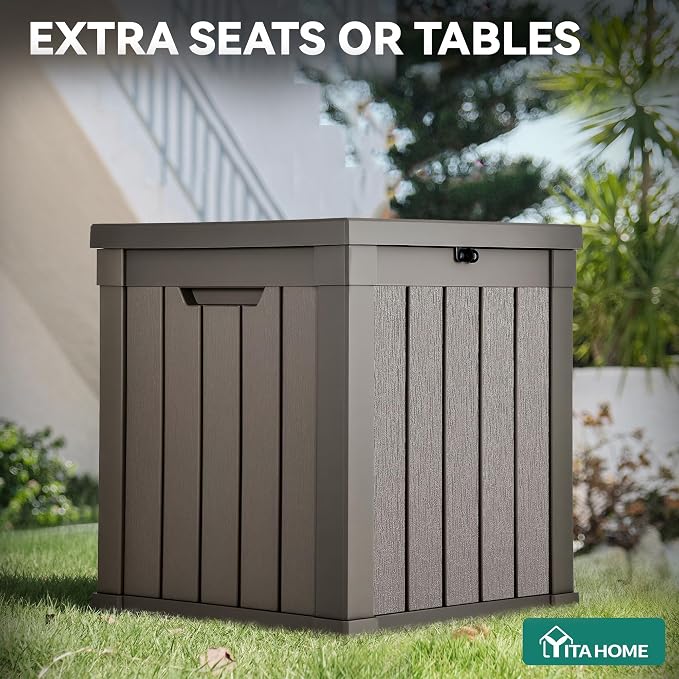 YITAHOME 51 Gallon Outdoor Storage Deck Box, Waterproof Resin Package Delivery - Image 4