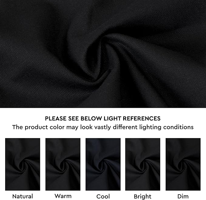 Encasa XO Table Runner 13"x91" Long | Cotton Canvas Fabric | Jet Black Solid - Image 3