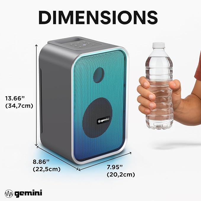 Gemini Portable Bluetooth Party Speaker - 600W Peak Power - Image 9
