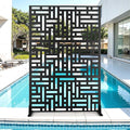 Metal Privacy Screen for Outdoor & Indoor Use, Free Standing Privacy Screen for by Unknown
