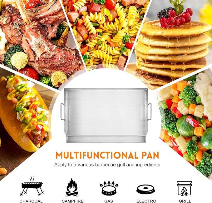 GGC Universal Griddle for Gas Grills, Stainless Steel Griddle for Camping Stove - Image 6