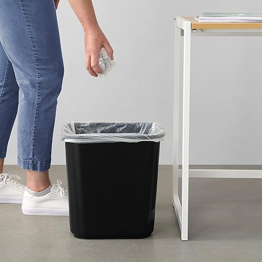 Amazon Basics Trash Can, Rectangular Commercial Office Wastebasket, 7 Gallon - Image 7