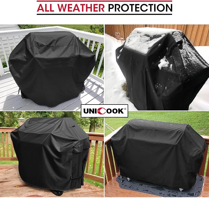 Unicook Heavy Duty Waterproof Barbecue Gas Grill Cover, 65-inch BBQ Cover - Image 2