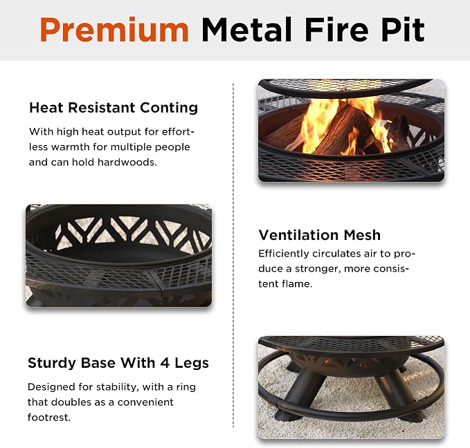 Red Mountain Valley 47" Outdoor Fire Pit - Image 5