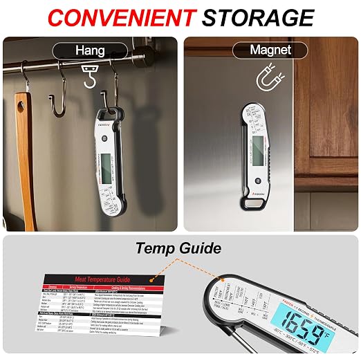 Atogou Professional Food & Meat Thermometer, 1 Sec Instant Read & ±0.5℉ Accuracy - Image 8
