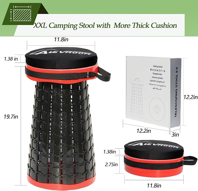 ALEVMOOM Upgraded XXL Collapsible Stool - Image 2