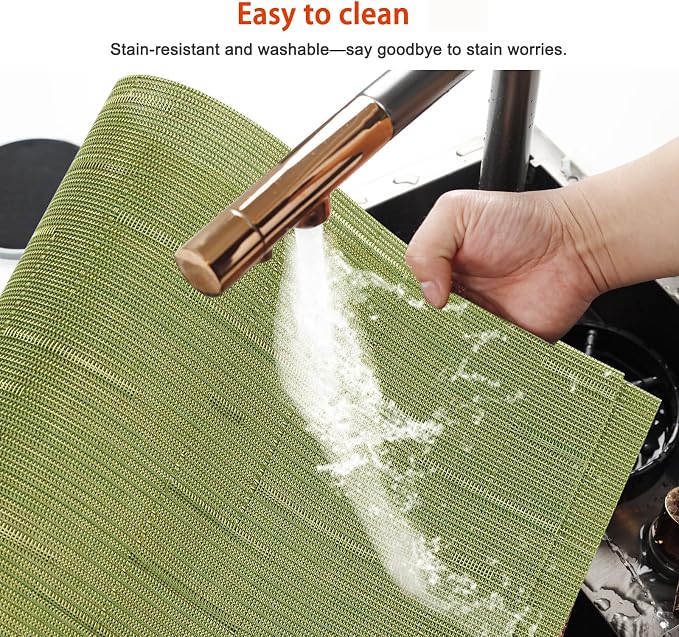Placemats Set of 8, Heat and Stain Resistant Indoor/Outdoor Place mats - Image 4