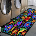 Floral Mexican Birds Kitchen Rugs Indoor Outdoor Non Slip Kitchen Floor Mats by GISPOG