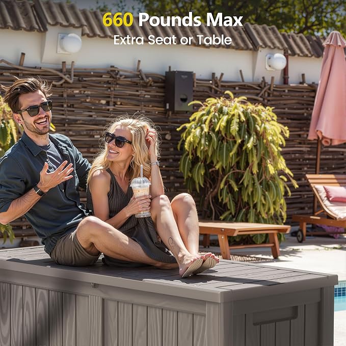 Zapdos Outdoor Storage Box, 120 Gallon Deck Box - Image 5