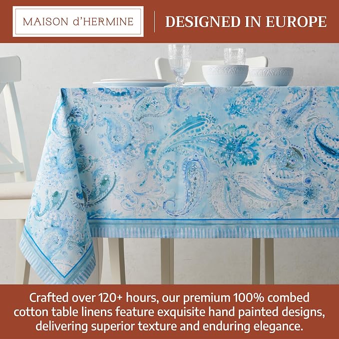 Maison d' Hermine Premium Table Cloth Rectangle Table 100% Combed Cotton 90 x - Image 3