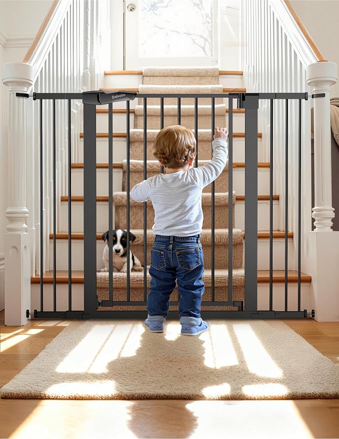 BABELIO 36" Tall Baby Gate, 29-48" Auto-Close & Pressure Mounted by BABELIO