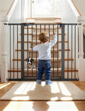 BABELIO 36" Tall Baby Gate, 29-48" Auto-Close & Pressure Mounted by BABELIO