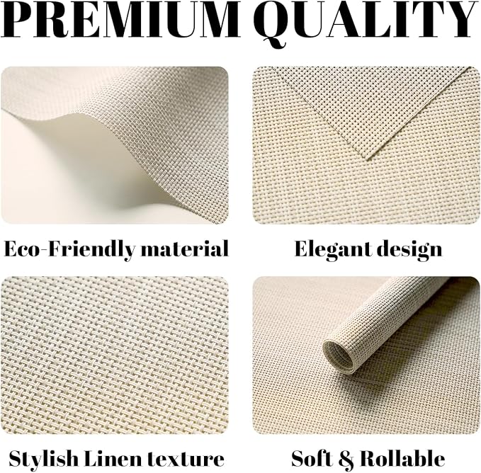 Placemats Set of 12 Vinyl/Plastic Woven Place Mats - Image 2