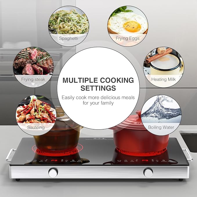VBGK Electric Cooktop, 110V 2400W Electric Stove Top - Image 6