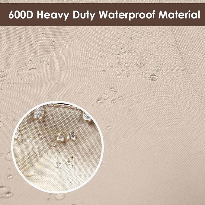Vailge Round Patio Furniture Covers, 100% Waterproof Outdoor Table Chair Set - Image 4