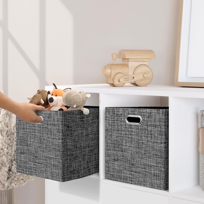 Posprica 13x15x13in Collapsible Storage Bins, Fabric Foldable Cube Storage Boxes - Image 4